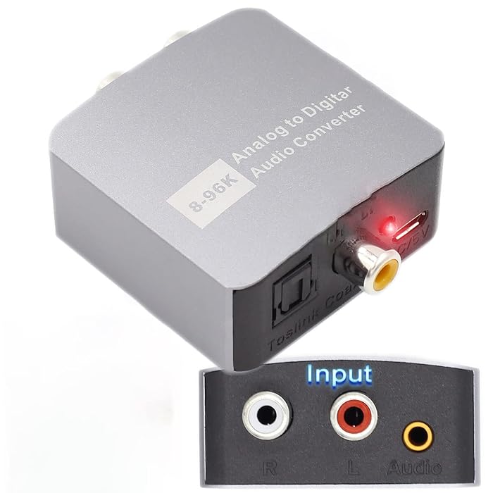 Конвертер Audio аналоговый 2x RCA + 3,5 jack на цифровой Coaxial + Toslink ЦАП