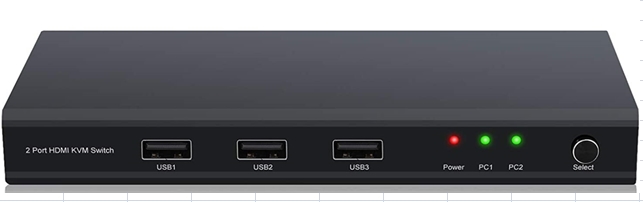 Переключатель KVM HDMI 1.4 2 устройства к 1 монитору 4K30Hz HDCP 1.4