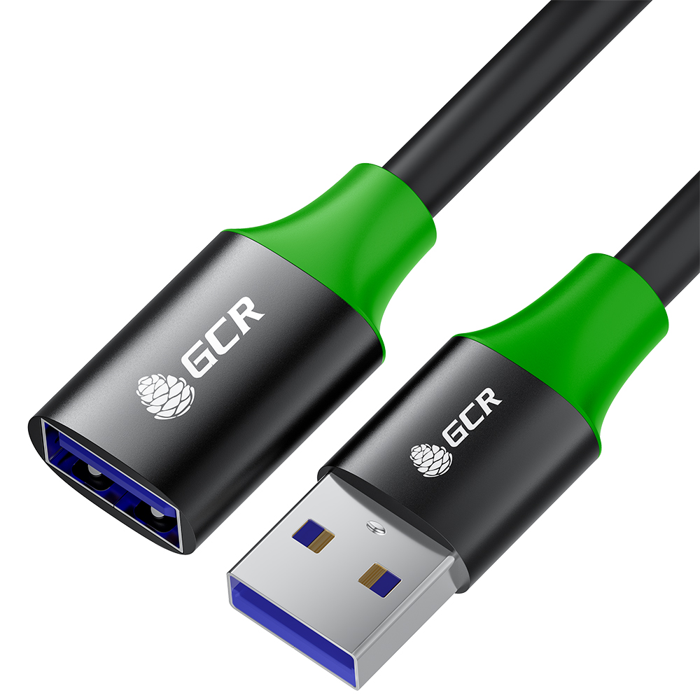 GCR PRO Удлинитель USB 3.0 AM/AF 5 Гбит экран армирование