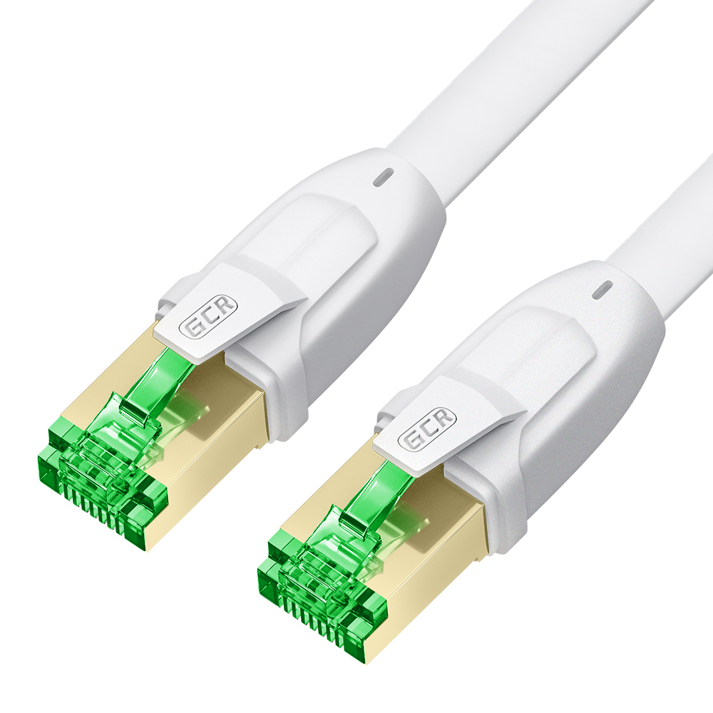 GCR PRO плоский FTP Патч-корд кат.7 LSZH PROF прямой медь литой экранированные коннекторы RJ45 T568B