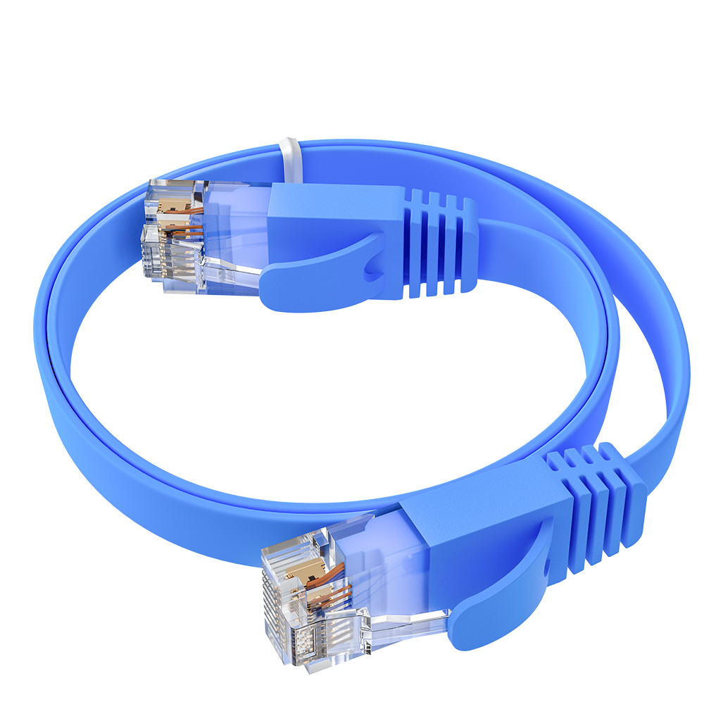 Патч-корд PROF плоский UTP cat.6 10 Гбит/с RJ45 LAN компьютерный кабель для интернета медный контакты 24K GOLD