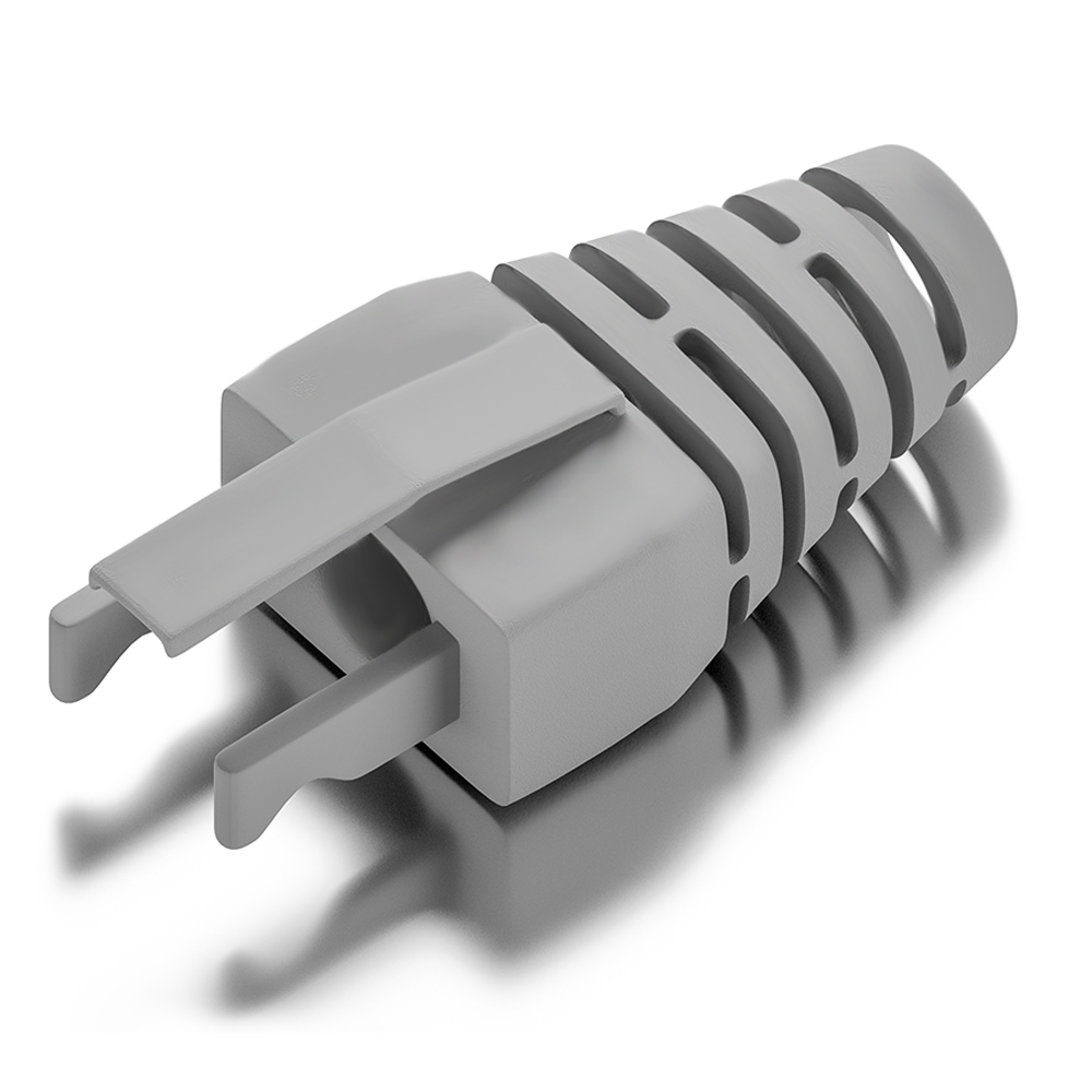 Колпачок на вилку коннектора 8p8c RJ-45 изолирующий на кабель 5.0 - 5.5 мм (10 шт)



