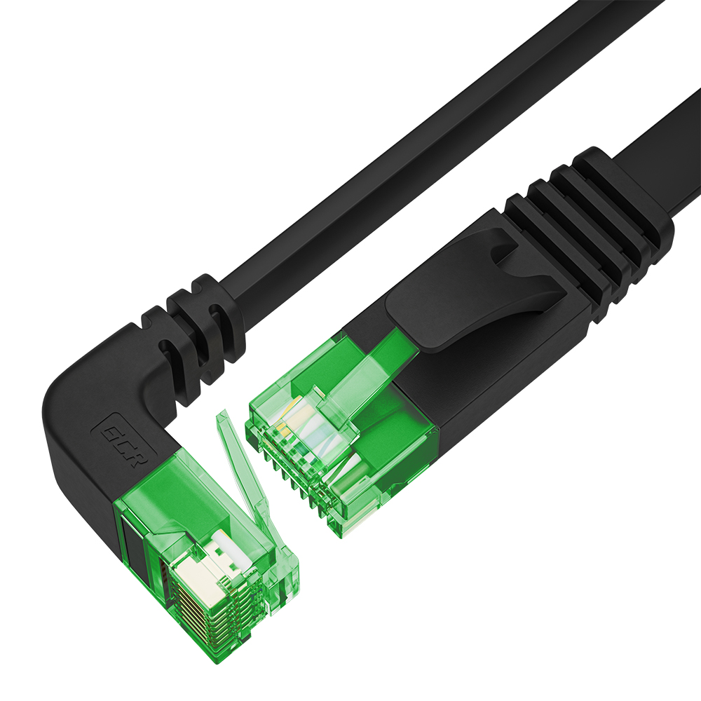 Патч-корд PROF плоский верхний угол UTP cat.6 10 Гбит/с RJ45 LAN компьютерный кабель для интернета медный контакты 24K GOLD
