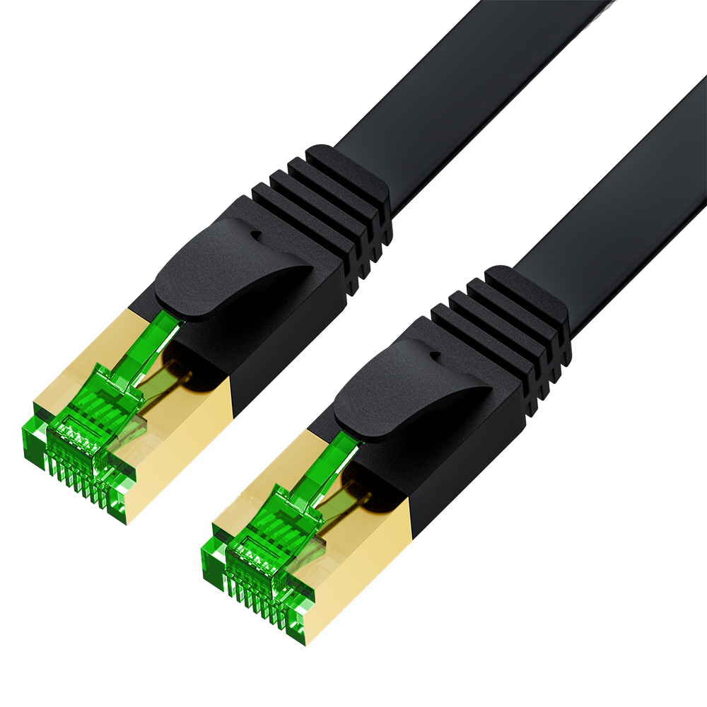 GCR PRO плоский FTP Патч-корд кат.7 LSZH PROF прямой медь литой экранированные коннекторы RJ45 T568B