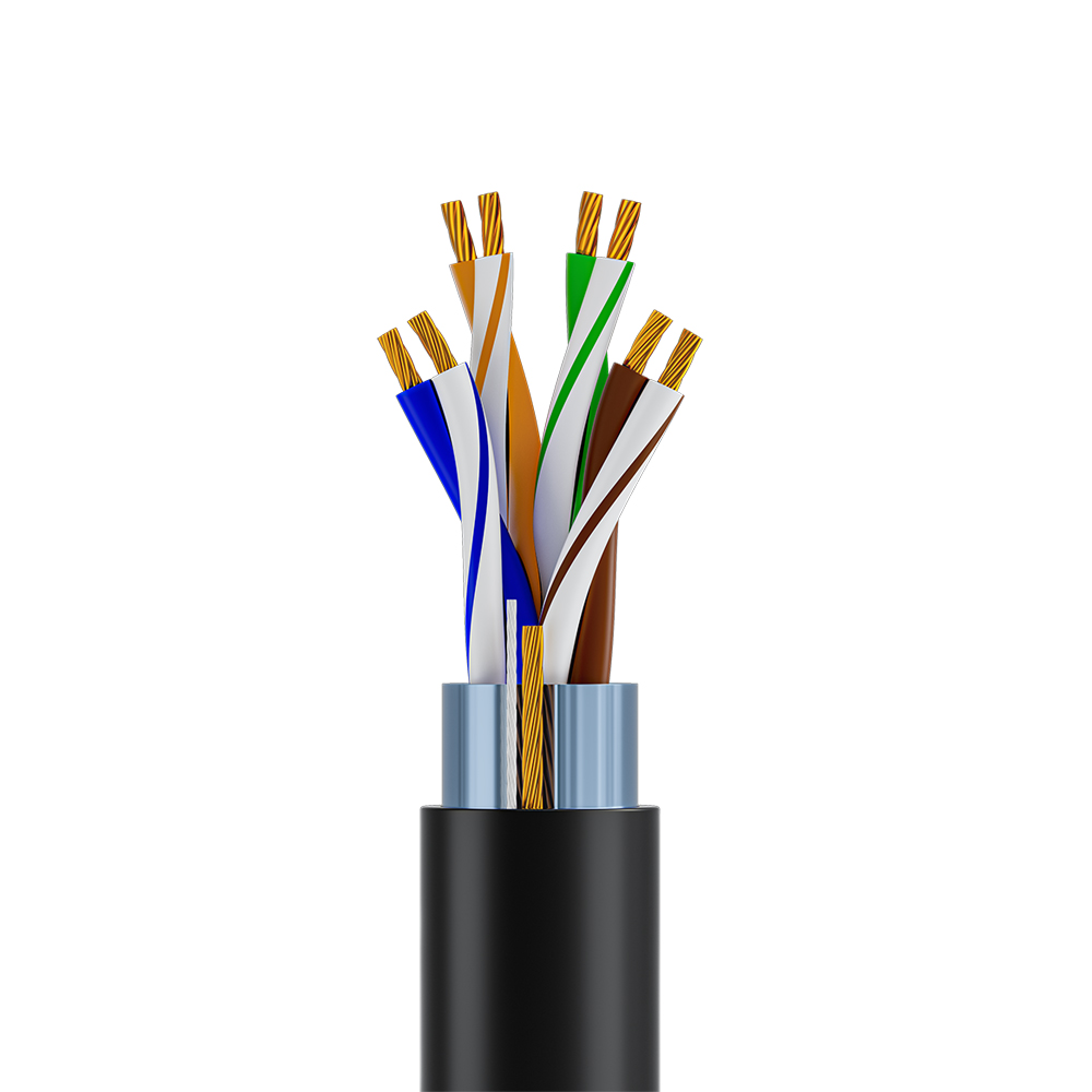 GCR Кабель LAN витая пара F/UTP кат.5e медь 4*2*7/0.2 многожильный