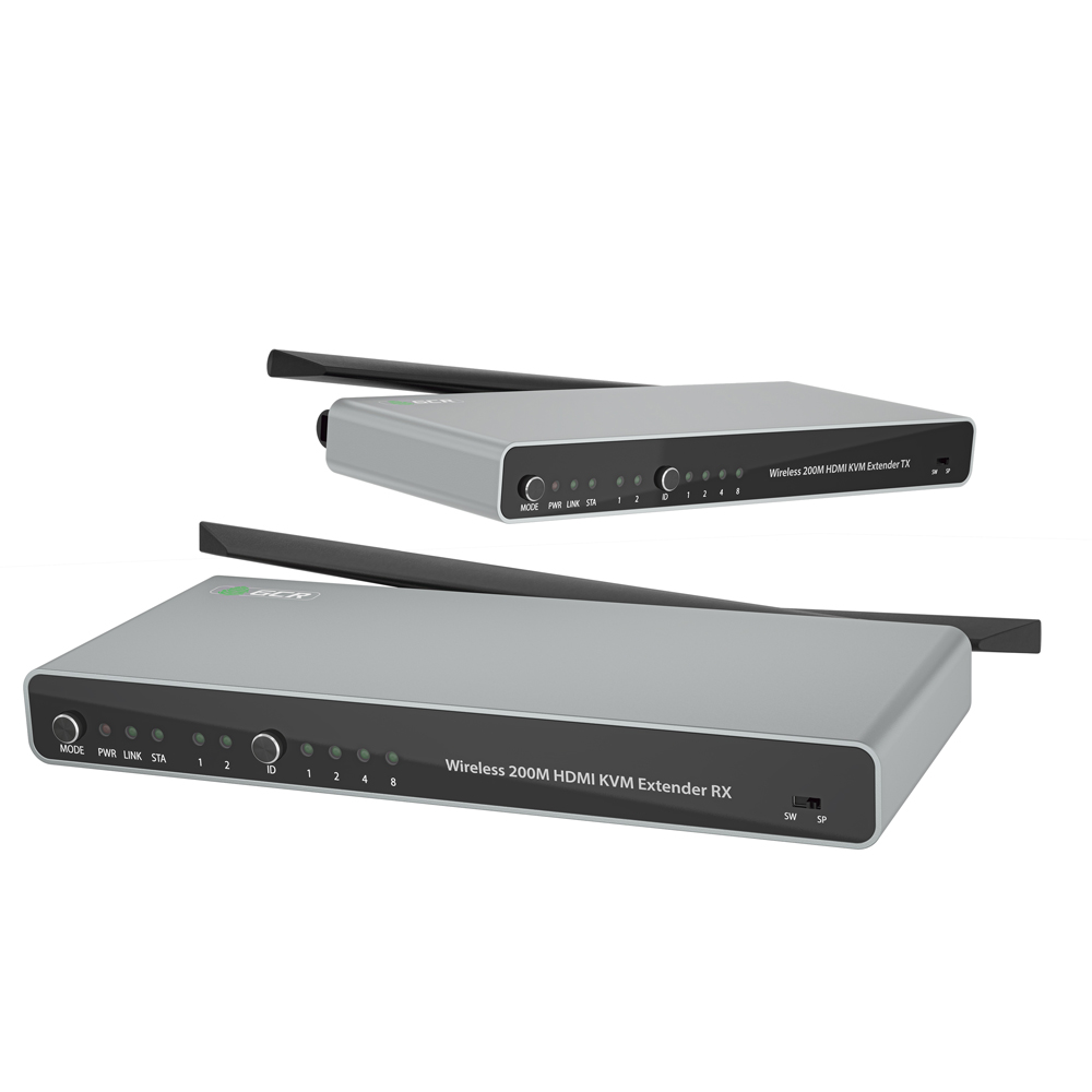 Удлинитель беспроводной HDMI 1080p + USB KVM по Wi-Fi до 200М передатчик + приемник поддержка ИК подключение до 4 приемников и 8 передатчиков аудио