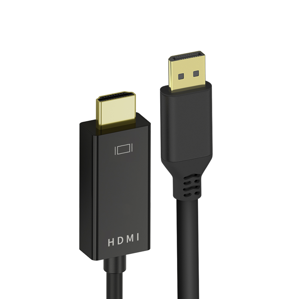 ELS Кабель-переходник 1.0m DP/HDMI, 19M/19M, FullHD, 1080P 144Hz, черный