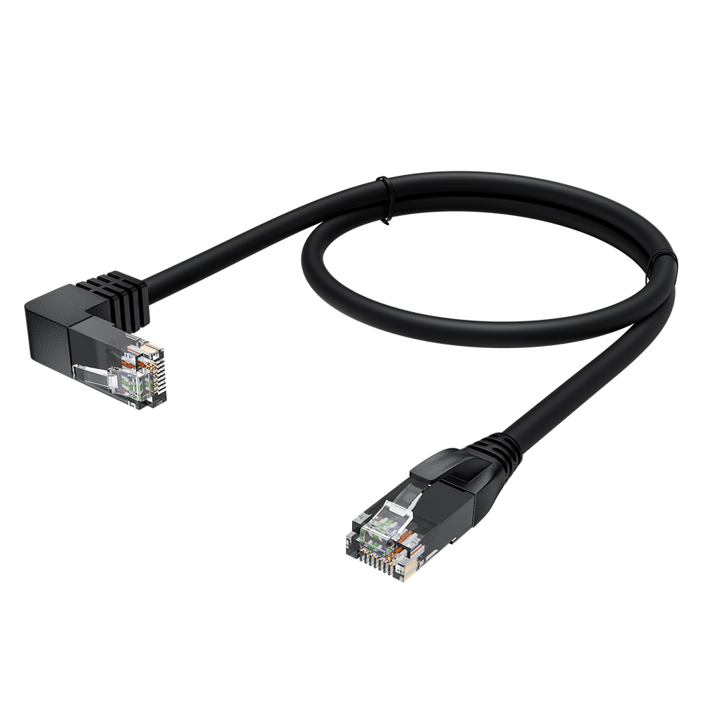 Патч-корд нижний угол UTP cat.5e 1 Гбит/с RJ45 LAN компьютерный кабель для интернета контакты 24 GOLD