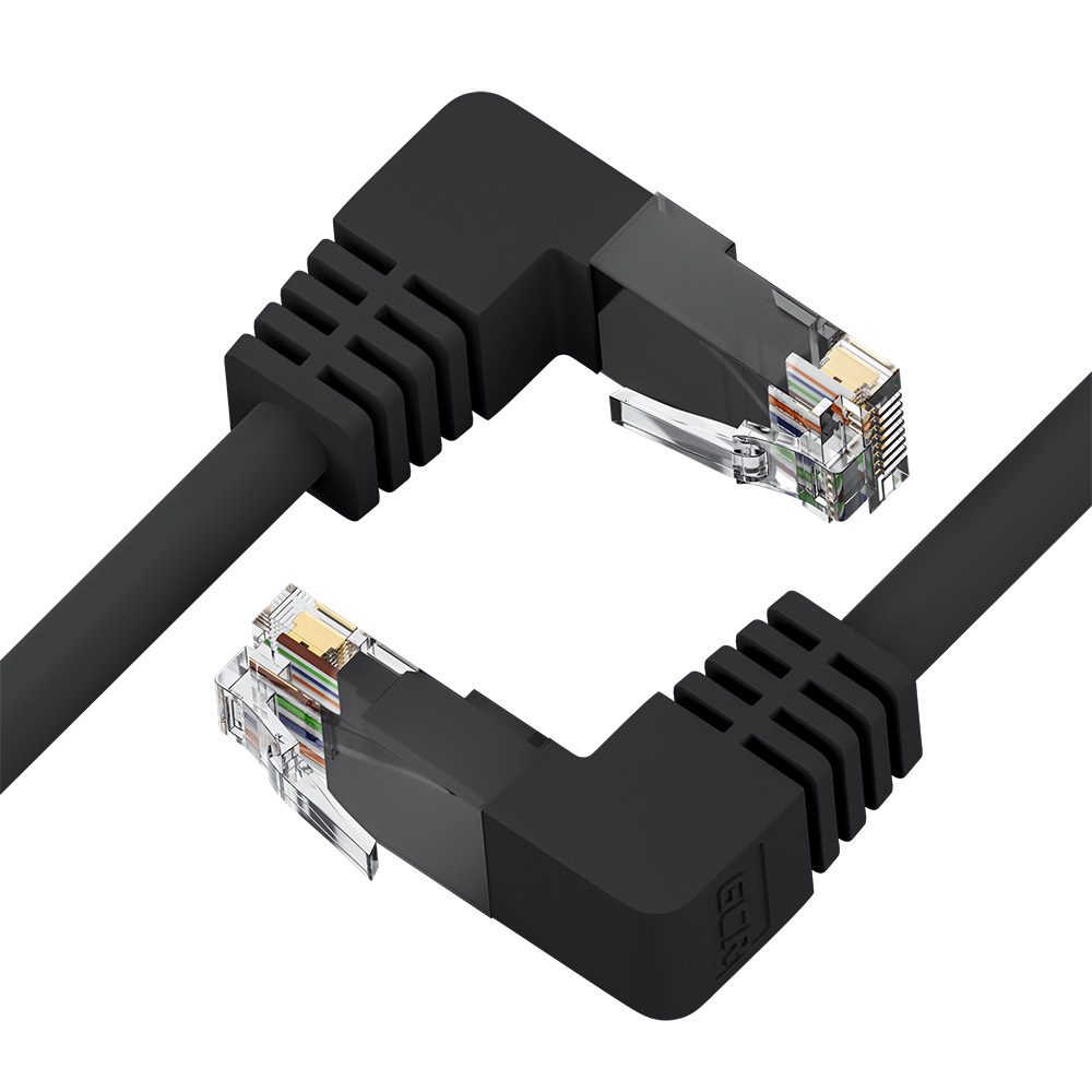 Патч-корд верхний угол/нижний угол UTP cat.5e 1 Гбит/с RJ45 LAN компьютерный кабель для интернета контакты 24 GOLD