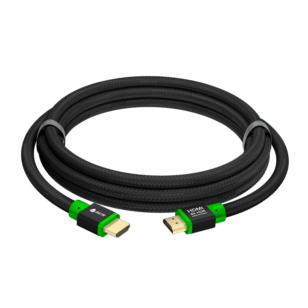 GCR PRO Кабель PROF HDMI 2.0  3Х экран UHD 4K 60Hz 18 Гбит капрон