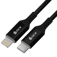 GCR PRO Кабель TypeC/Lightning быстрая зарядка 18W PD для iPhone силикон
