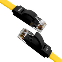 Патч-корд PROF плоский UTP cat.6 10 Гбит/с RJ45 LAN компьютерный кабель для интернета медный контакты 24K GOLD