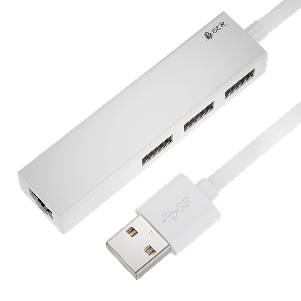 Разветвитель USB 2.0 на 3 порта + Ethernet RJ-45