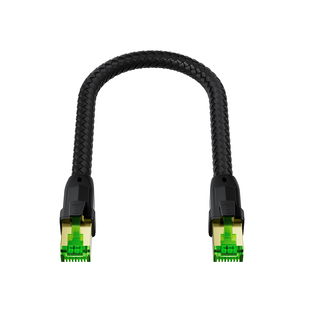 GCR PRO Патч-корд в оплетке текстиль PROF кат.7 F/FTP медь RJ45 GOLD T568B