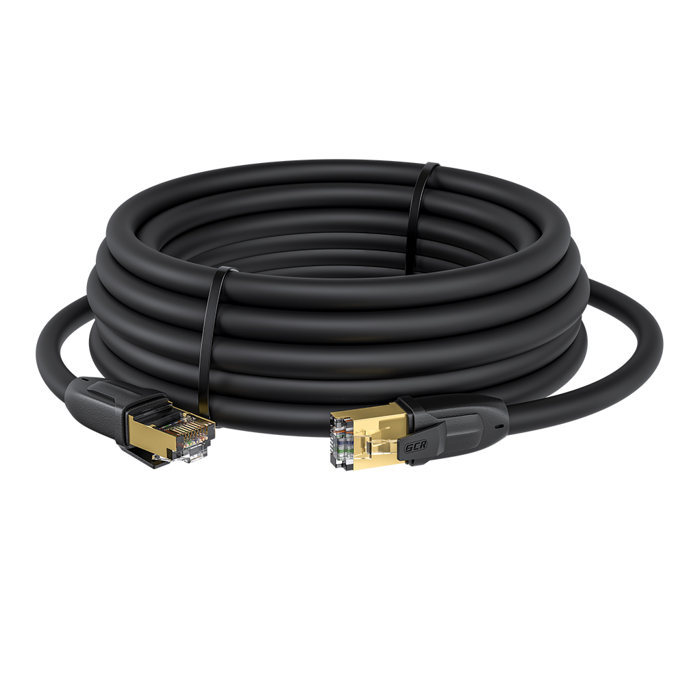 Патч-корд Deluxe FTP cat.6 10 Гбит/с RJ45 LAN ethernet high speed кабель для интернета медный контакты и коннектор 24K GOLD