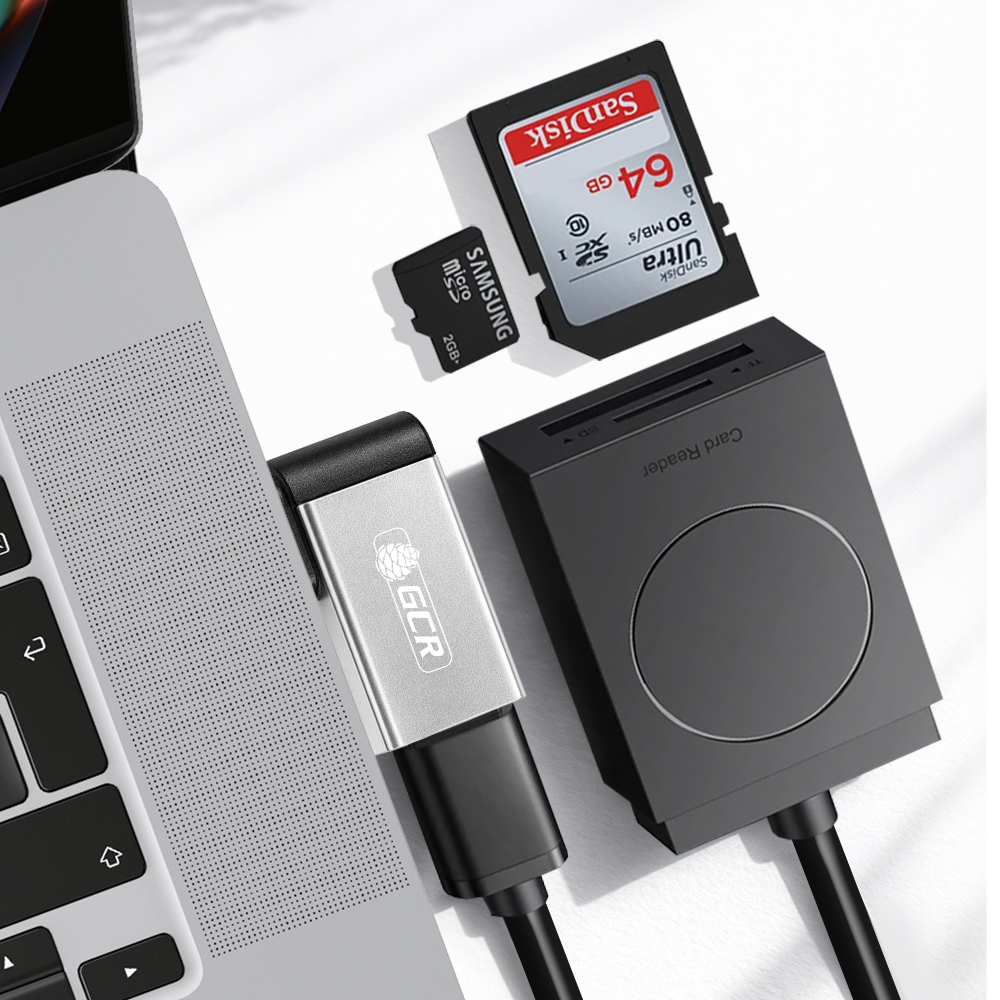 GCR Адаптер-переходник USB Type C угловой на USB 3.0 (USB 3.2 Gen 1) CM/AF Г-образный OTG