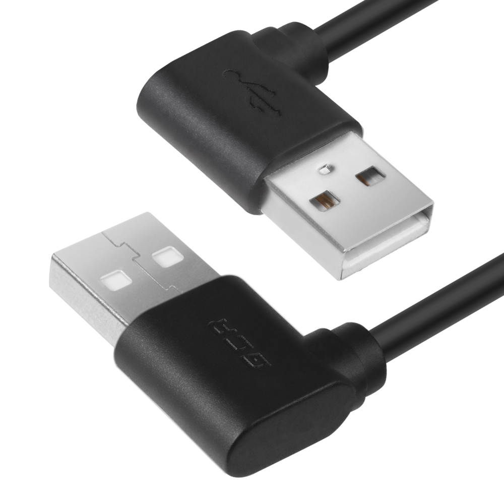 Кабель USB 2.0 AM левый угол / AM левый угол