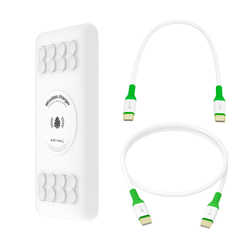 GCR PRO Комплект PowerBank10000mAh/20000mAh Qi + 2 кабеля Type-C PD 60W