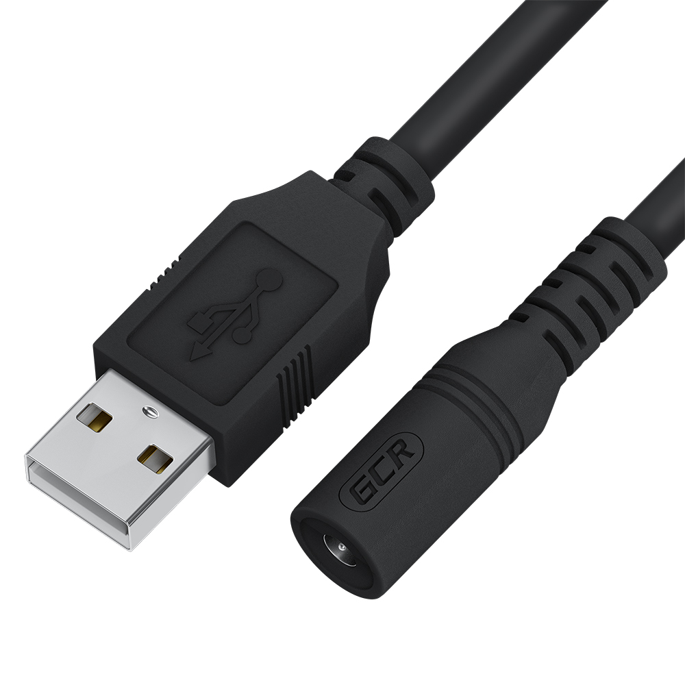 Переходник кабеля питания удлинитель USB AM [M] / гнездо для штекера DC 3.5mm [F]