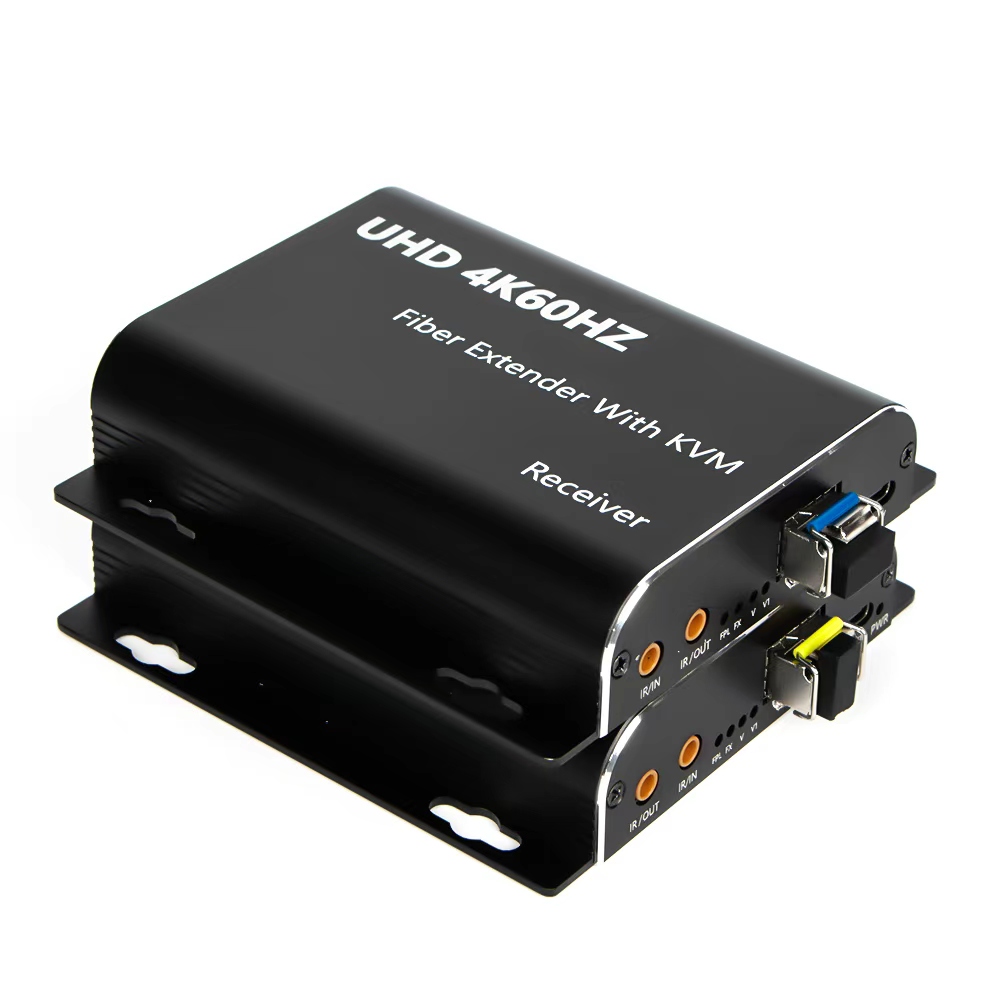 4PH Удлинитель HDMI 2.0 KVM по оптоволокну Fiber 4K60Hz на 20КМ передачик + приемник HDCP 2.2 IR LOOP Out