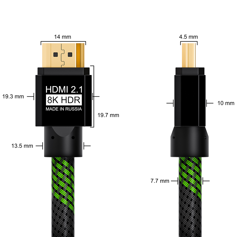 Профессиональный кабель HDMI 2.1 8K 60Hz 4K 144Hz 48 Гбит/с для PS4 Xbox One Smart TV ферритовые фильтры 24K GOLD