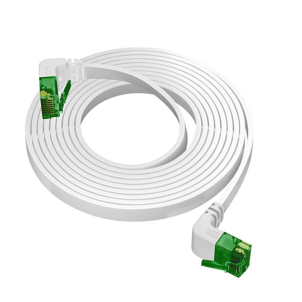 GCR PRO Патч-корд плоский PROF UTP кат.6 угол верний/нижний LSZH RJ45 T568B