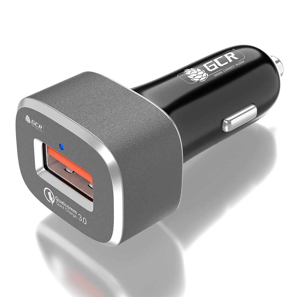 Автомобильное зарядное устройство 1 USB быстрая зарядка QC 3.0 3A