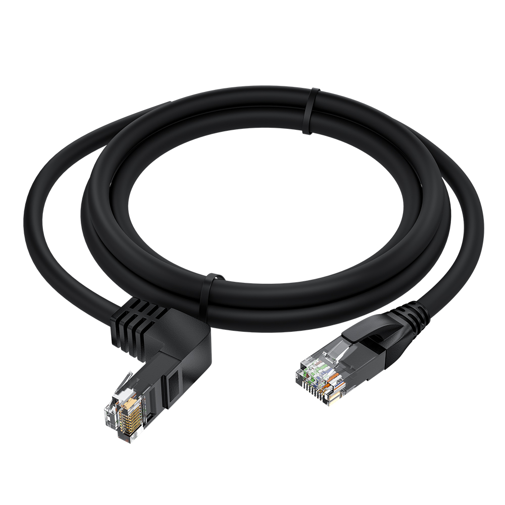 Патч-корд верхний угол UTP cat.5e 1 Гбит/с RJ45 LAN компьютерный кабель для интернета контакты 24 GOLD