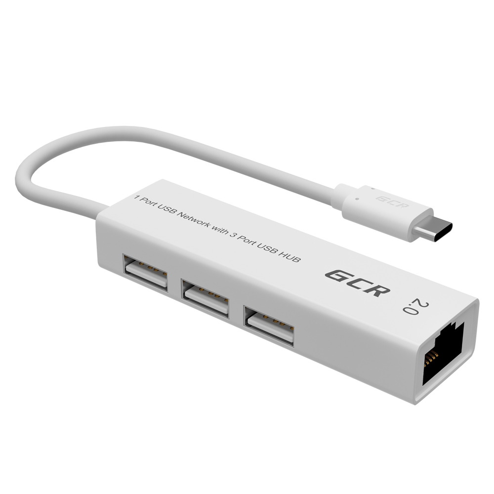Разветвитель USB Hub Type C - 3хUSB + Rj45 с технологией OTG переходник для ноутбука