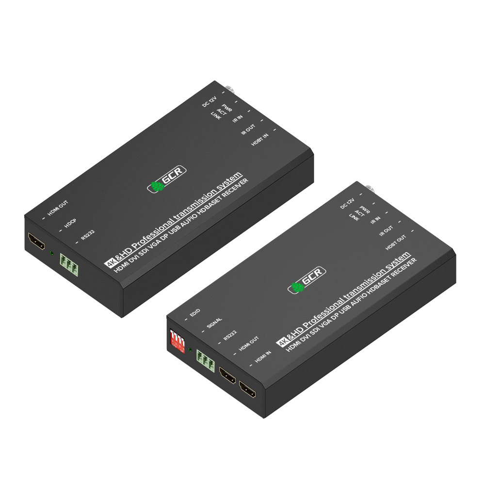GCR PRO Удлинитель HDMI по витой паре HDBaseT 4K до 40М и 1080P до 70М передатчик + приемник IR & POC RS232