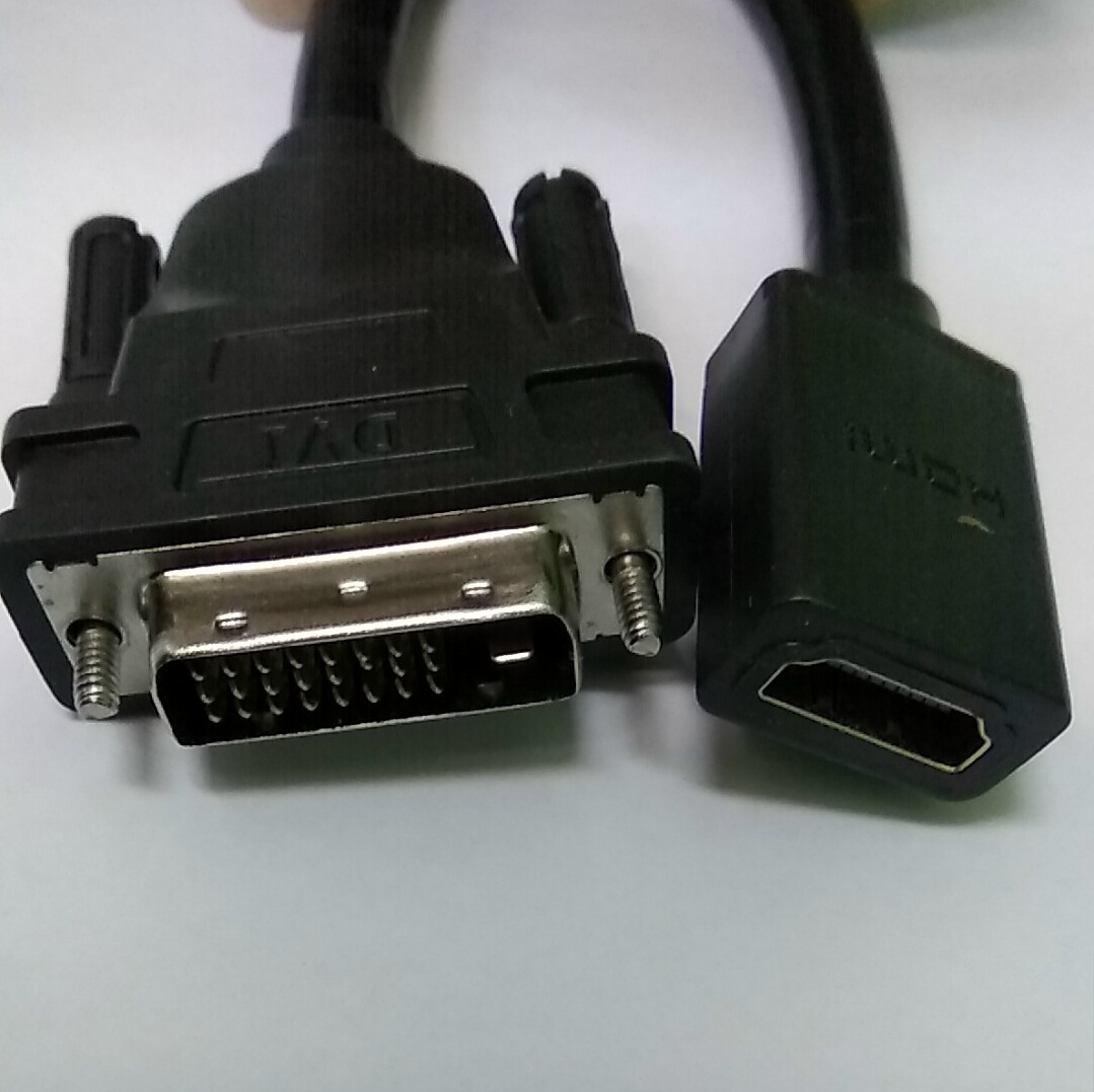 Переходник HDMI/DVI-D 19F/24+1M для мониторов телевизоров и компьютеров