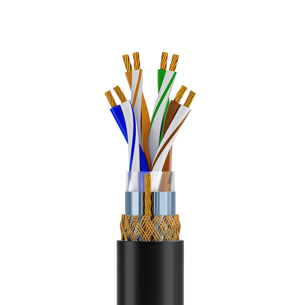 GCR Кабель LAN витая пара SF/UTP кат.5e медь 4*2*7/0.2 многожильный