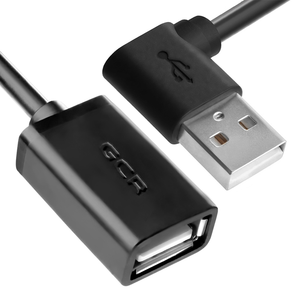 Удлинитель USB AM левый угол / AF двусторонний