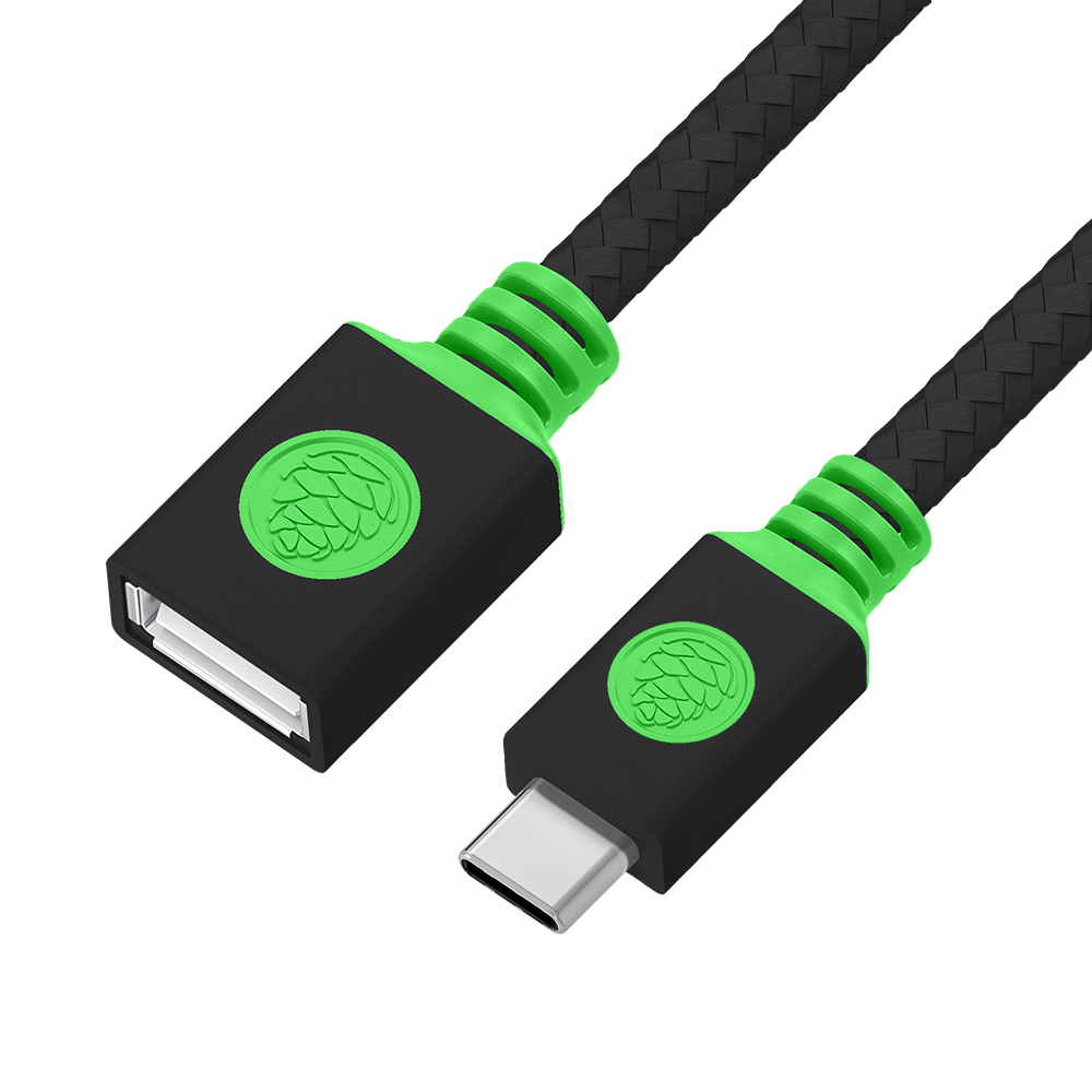 GCR PRO Кабель переходник PROF Type-C на USB A в оплетке нейлон экран армирование
