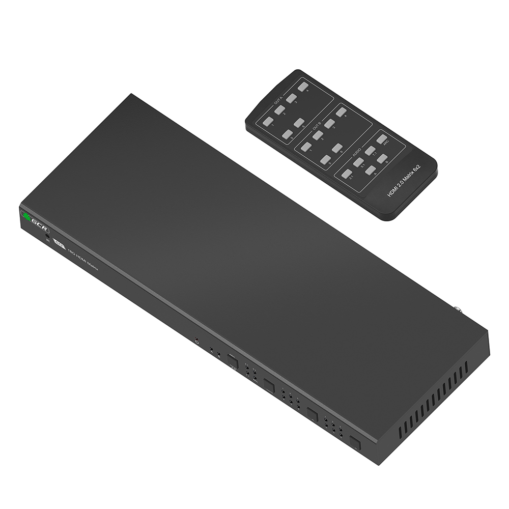GCR PRO HDMI 2.0 Матрица переключатель 6х2 4K60Hz 18G HDCP 2.2