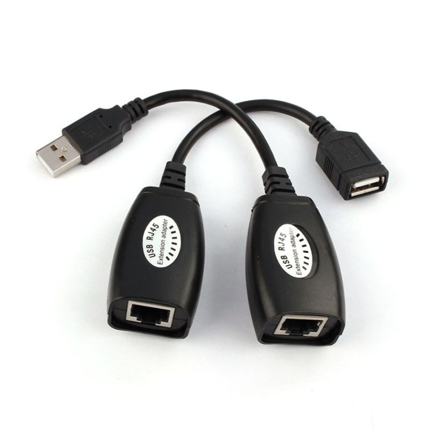 Удлинитель USB Greenline GCR-UEC45M1 по витой паре до 45 метров