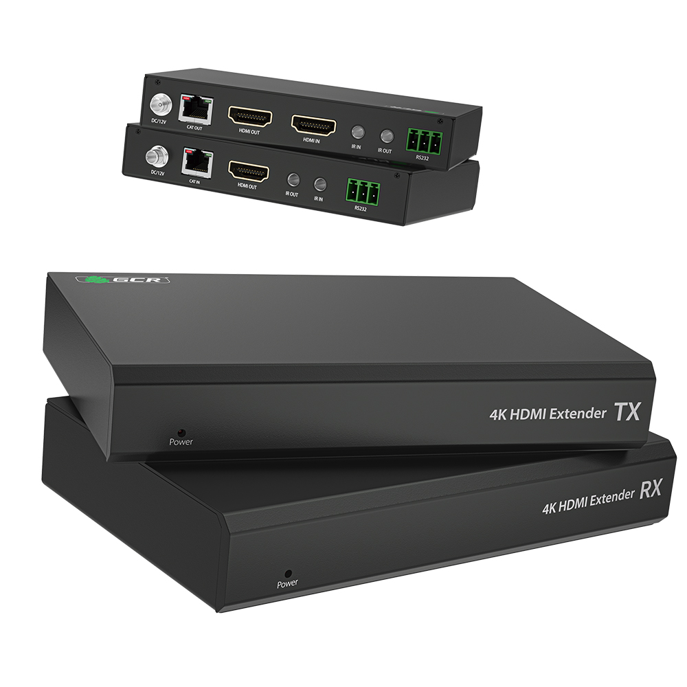 Удлинитель HDMI 2.0 по витой паре до 120м 4K передатчик + приемник ИК-управление RS232