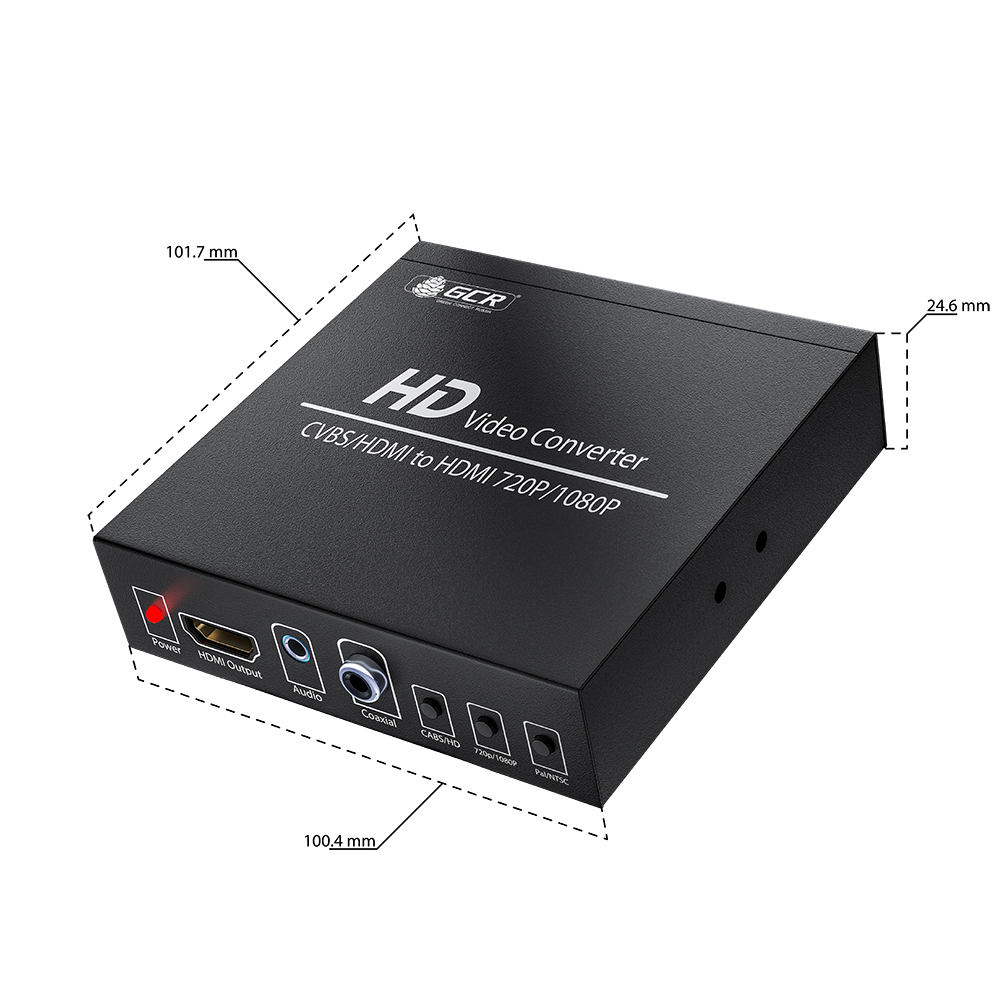 Конвертер CVBS + HDMI в HDMI для подключения VHS плеера к современному ТВ 720P 1080P + 3.5mm + Coaxial