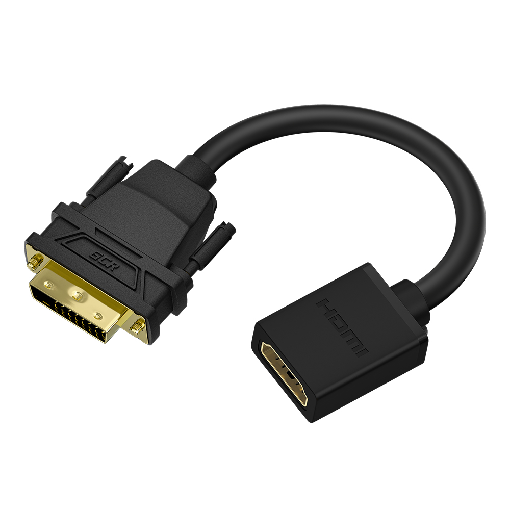 Переходник HDMI/DVI-D 19F/24+1M для мониторов телевизоров и компьютеров