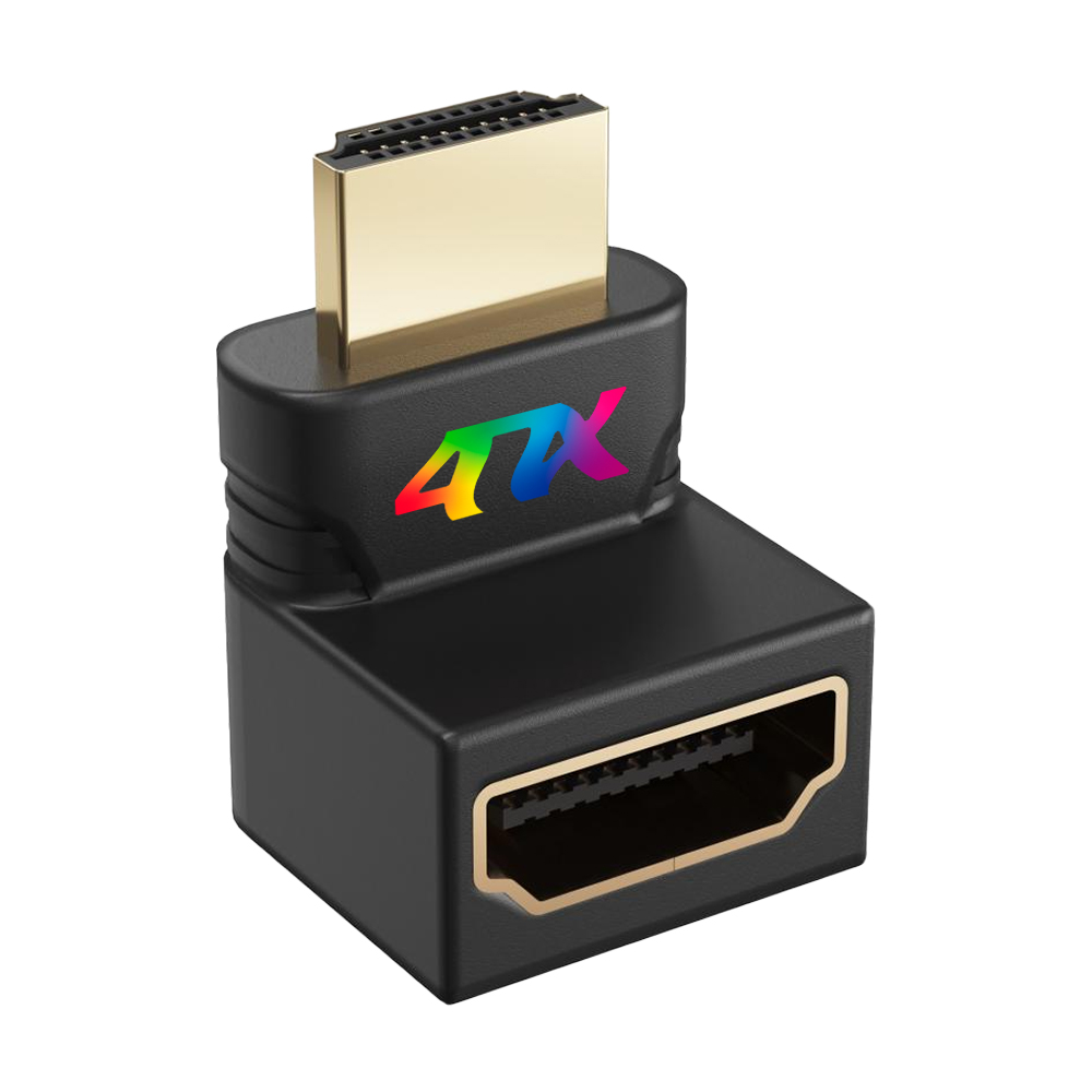 Переходник HDMI 19M/ HDMI 19F верхний угол для телевизоров проекторов компьютеров