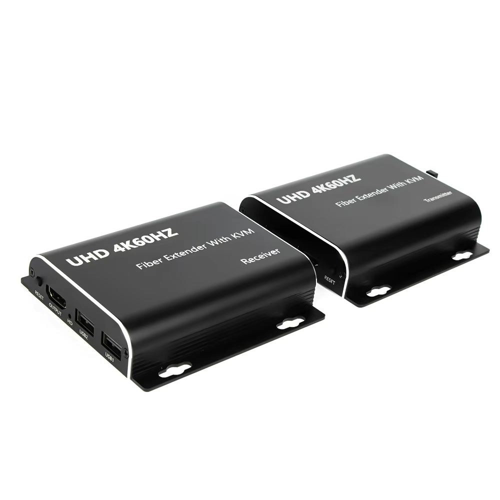 4PH Удлинитель HDMI 2.0 KVM по оптоволокну Fiber 4K60Hz на 20КМ передачик + приемник HDCP 2.2 IR LOOP Out