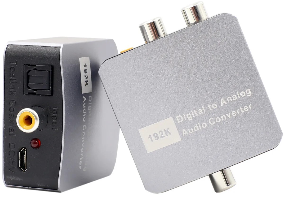 Аудио конвертер преобразователь Toslink+RCA Coaxil на 2xRCA 3,5mm