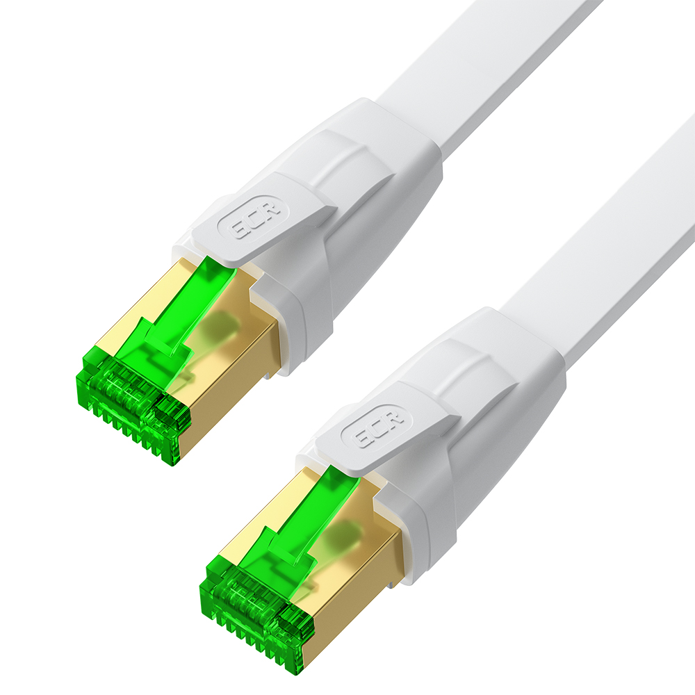Патч-корд CAT8 FTP RJ45 40 Гбит/с плоский экранированный для сверхскоростного интернета