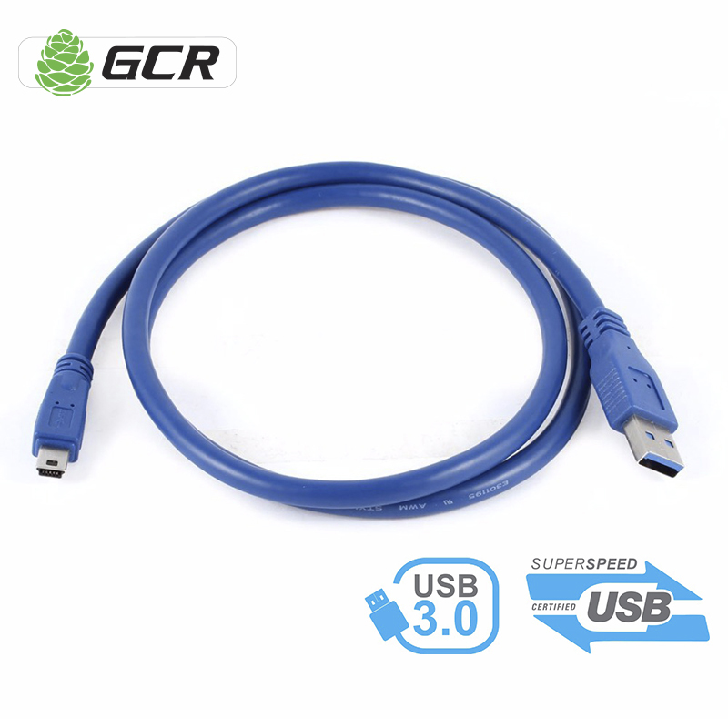 Кабель mini USB 3.0 Greenconnect GC-U3A2109-1m для быстрой зарядки аудио и видео электроники, фотоаппаратов, 1 м