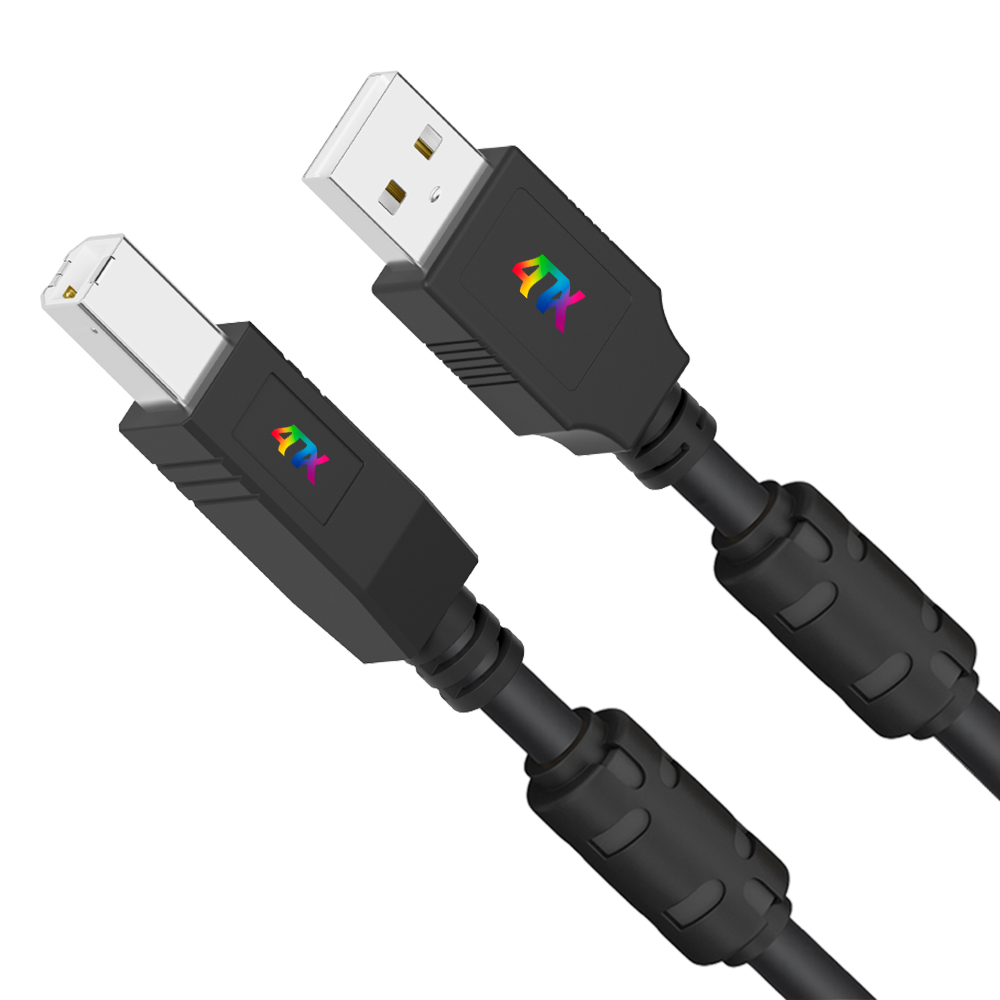 Кабель PROF USB 2.0 AM / BM с ферритовыми кольцами для подключения принтера