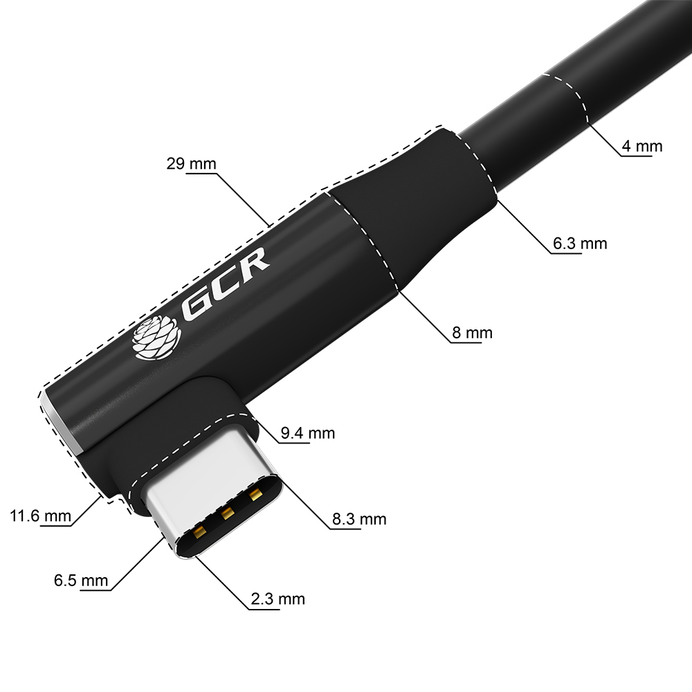 Короткий угловой супергибкий кабель Type C для зарядки от Power Bank быстрая зарядка QC 3.0 5A для Samsung Xiaomi Huawei