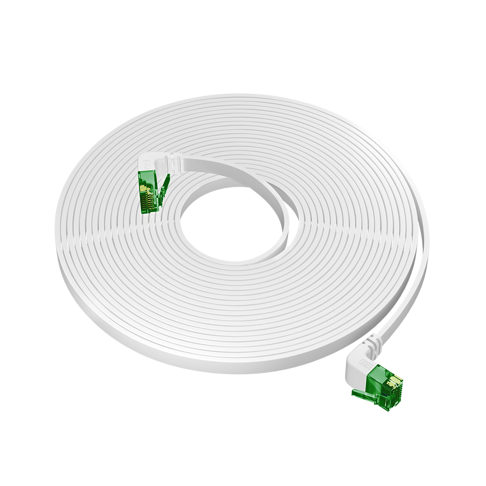 GCR PRO Патч-корд плоский PROF UTP кат.6 угол верний/нижний LSZH RJ45 T568B