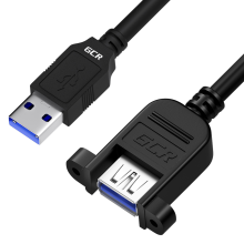 GCR PRO Удлинитель USB 3.0 AM/AF с креплением под винт экран армирование