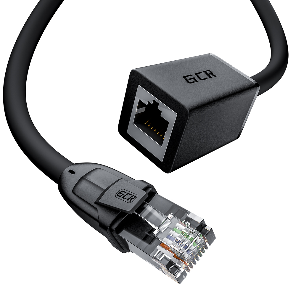 Удлинитель патч-корда UTP cat.6 10 Гбит/c RJ45M / RJ45F для подключения интернета