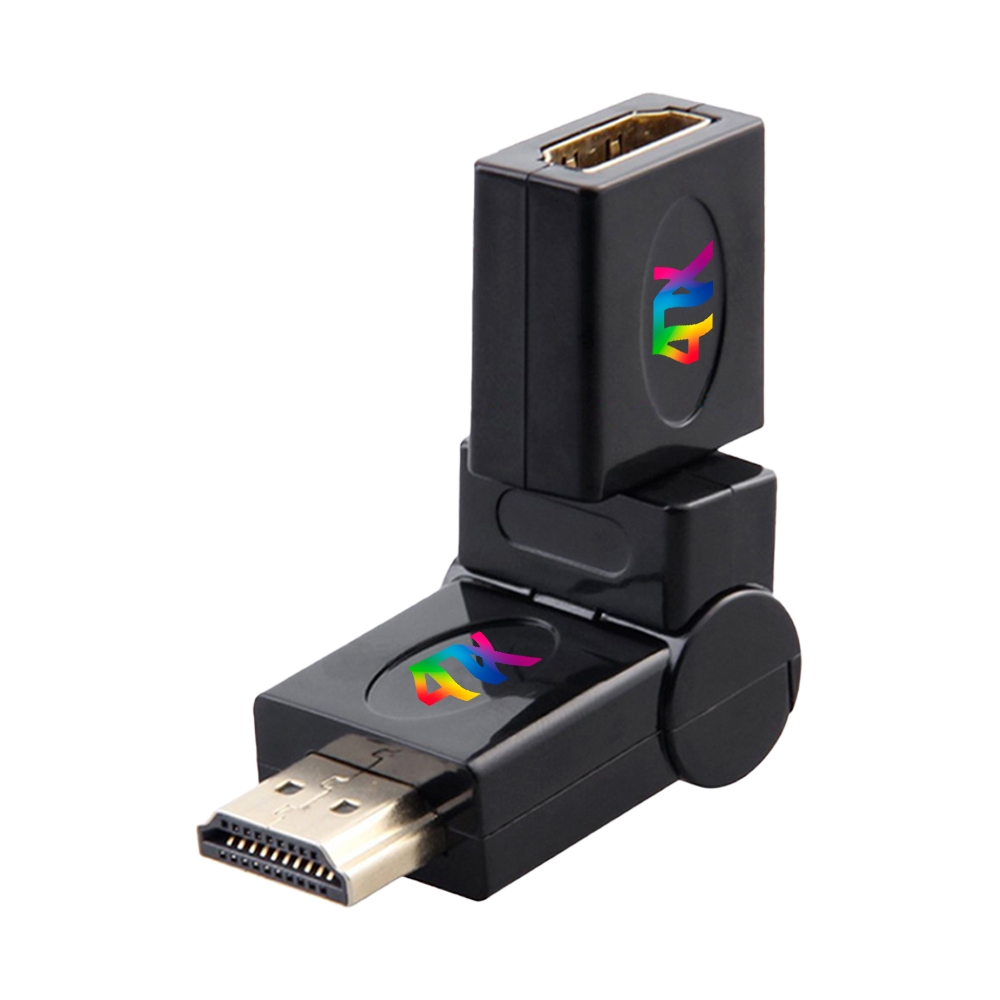 Переходник HDMI 19M / HDMI 19F поворотный на 360 градусов для телевизора ноутбука проектора